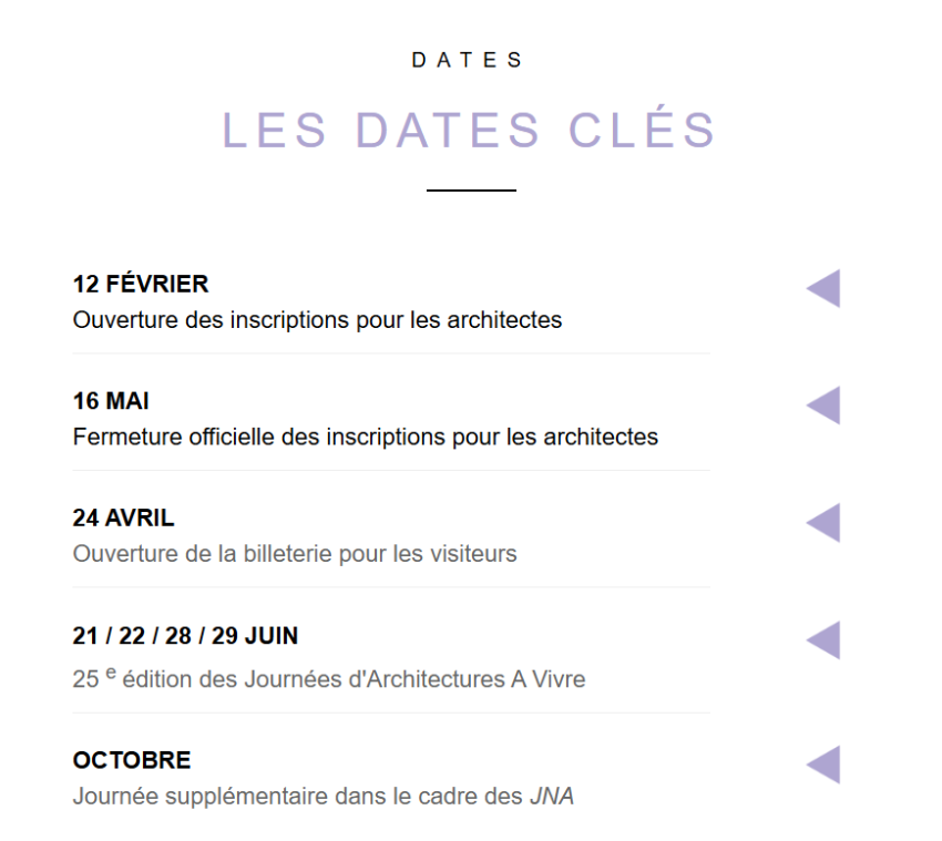 DATES CLES JAV